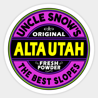 Skiing Alta Utah Ski Sticker